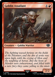 Goblin Assailant\nThe Lord of the Rings\nSingle\nMagic The Gathering