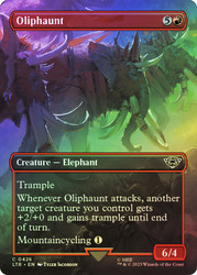 Oliphaunt (Borderless)\nThe Lord of the Rings - Variants\nSingle\nMagic The Gathering