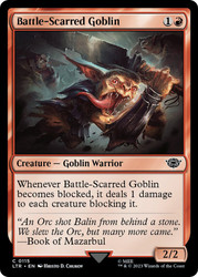 Battle-Scarred Goblin\nThe Lord of the Rings\nSingle\nMagic The Gathering