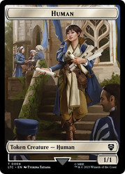 {Human Token} // {Human Soldier Token} (#001)\nThe Lord of the Rings Commander\nSingle\nMagic The Gathering