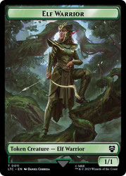 {Elf Warrior Token} // {Treasure Token}\nThe Lord of the Rings Commander\nSingle\nMagic The Gathering