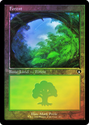 Forest (#451) (Retro Frame)\nCommander Masters - Retro Frame\nSingle\nMagic The Gathering