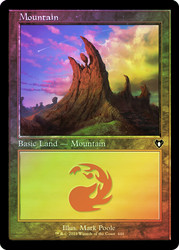 Mountain (#448) (Retro Frame)\nCommander Masters - Retro Frame\nSingle\nMagic The Gathering