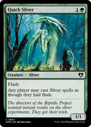 Quick Sliver\nCommander Masters\nSingle\nMagic The Gathering