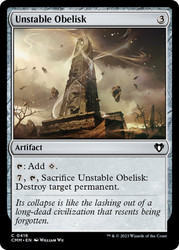 Unstable Obelisk\nCommander Masters\nSingle\nMagic The Gathering