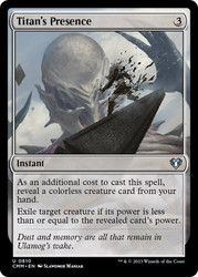 Titan's Presence\nCommander Masters\nSingle\nMagic The Gathering