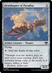 Ornithopter of Paradise\nCommander Masters\nSingle\nMagic The Gathering