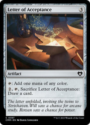 Letter of Acceptance\nCommander Masters\nSingle\nMagic The Gathering