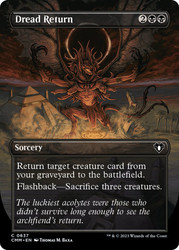 Dread Return (Borderless)\nCommander Masters - Variants\nSingle\nMagic The Gathering