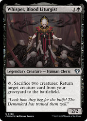 Whisper, Blood Liturgist\nCommander Masters\nSingle\nMagic The Gathering