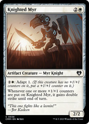 Knighted Myr\nCommander Masters\nSingle\nMagic The Gathering