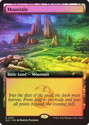 Mountain (Secret Lair) (#1364) (Extended Art)\nPromo: General\nSingle\nMagic The Gathering