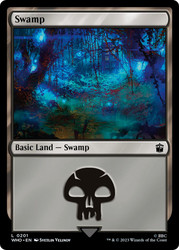 Swamp (#201)\nDoctor Who Commander\nSingle\nMagic The Gathering