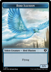 {Bird Illusion Token} // {Spirit Token} (Black/White)\nCommander Masters\nSingle\nMagic The Gathering