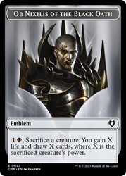 {Ob Nixilis of the Black Oath Emblem} // {Zombie Token} (Black)\nCommander Masters\nSingle\nMagic The Gathering
