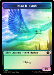 {Bird Illusion Token} // {Treasure Token}\nCommander Masters\nSingle\nMagic The Gathering