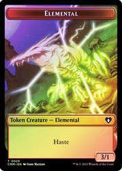 {Elemental Token} (#025) // {Spirit Token} (Black/White)\nCommander Masters\nSingle\nMagic The Gathering