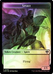 {Spirit Token} (Black/White) // {Stoneforged Blade Token}\nCommander Masters\nSingle\nMagic The Gathering