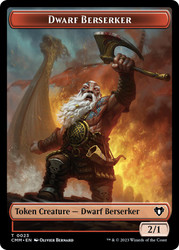 {Dwarf Berserker Token} // {Elemental Token} (#026)\nCommander Masters\nSingle\nMagic The Gathering