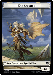 {Kor Soldier Token} // {Thoper Token}\nCommander Masters\nSingle\nMagic The Gathering
