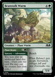 Beanstalk Wurm // Plant Beans\nWilds of Eldraine\nSingle\nMagic The Gathering