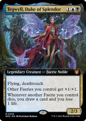 Tegwyll, Duke of Splendor (Extended Art)\nWilds of Eldraine Commander - Variants\nSingle\nMagic The Gathering
