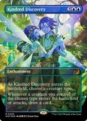 Kindred Discovery (Borderless) (Confetti Foil)\nEnchanting Tales - Alternate Foil\nSingle\nMagic The Gathering