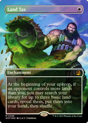 Land Tax (Borderless) (Confetti Foil)\nEnchanting Tales - Alternate Foil\nSingle\nMagic The Gathering