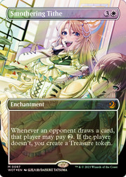 Smothering Tithe (Borderless) (Confetti Foil)\nEnchanting Tales - Alternate Foil\nSingle\nMagic The Gathering