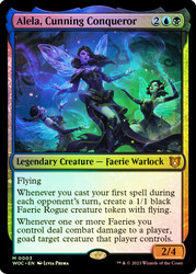 Alela, Cunning Conqueror\nWilds of Eldraine Commander\nSingle\nMagic The Gathering