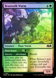 Beanstalk Wurm // Plant Beans\nWilds of Eldraine\nSingle\nMagic The Gathering