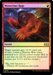 Monstrous Rage\nWilds of Eldraine\nSingle\nMagic The Gathering