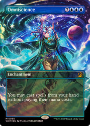 Omniscience (Borderless) (Confetti Foil)\nEnchanting Tales - Alternate Foil\nSingle\nMagic The Gathering