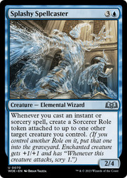Splashy Spellcaster\nWilds of Eldraine\nSingle\nMagic The Gathering