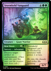 Stormkeld Vanguard // Bear Down\nWilds of Eldraine\nSingle\nMagic The Gathering