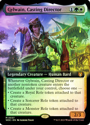Gylwain, Casting Director (Extended Art)\nWilds of Eldraine Commander - Variants\nSingle\nMagic The Gathering