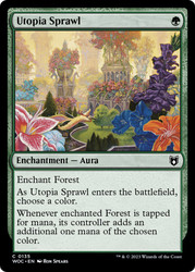 Utopia Sprawl\nWilds of Eldraine Commander\nSingle\nMagic The Gathering
