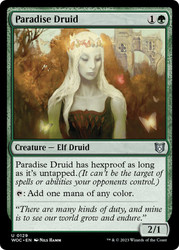 Paradise Druid\nWilds of Eldraine Commander\nSingle\nMagic The Gathering