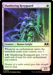Slumbering Keepguard\nWilds of Eldraine\nSingle\nMagic The Gathering