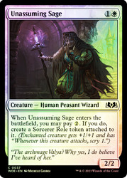 Unassuming Sage\nWilds of Eldraine\nSingle\nMagic The Gathering