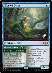 Elusive Otter // Grove's Bounty (Promo Pack) (Wilds of Eldraine)\nPromo: Planeswalker Stamped\nSingle\nMagic The Gathering