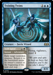 Twining Twins // Swift Spiral (Promo Pack) (Wilds of Eldraine)\nPromo: Planeswalker Stamped\nSingle\nMagic The Gathering