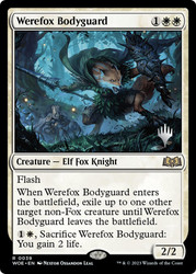 Werefox Bodyguard (Promo Pack) (Wilds of Eldraine)\nPromo: Planeswalker Stamped\nSingle\nMagic The Gathering