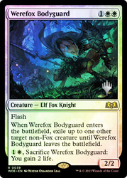 Werefox Bodyguard (Promo Pack) (Wilds of Eldraine)\nPromo: Planeswalker Stamped\nSingle\nMagic The Gathering