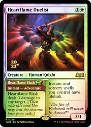 Heartflame Duelist // Heartflame Slash (Prerelease) (Wilds of Eldraine)\nPromo: Date Stamped\nSingle\nMagic The Gathering