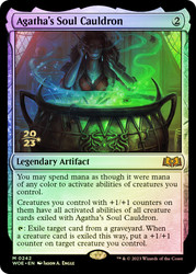 Agatha's Soul Cauldron (Prerelease) (Wilds of Eldraine)\nPromo: Date Stamped\nSingle\nMagic The Gathering