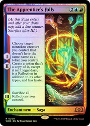 The Apprentice's Folly (Prerelease) (Wilds of Eldraine)\nPromo: Date Stamped\nSingle\nMagic The Gathering