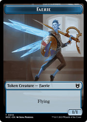 {Faerie Token} // {Saproling Token}\nWilds of Eldraine Commander\nSingle\nMagic The Gathering