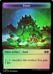 {Food Token} (#011) // {Rat Token}\nWilds of Eldraine\nSingle\nMagic The Gathering