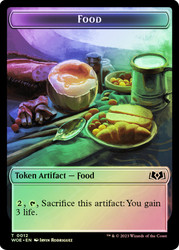 {Food Token} (#012) // {Human Token}\nWilds of Eldraine\nSingle\nMagic The Gathering
